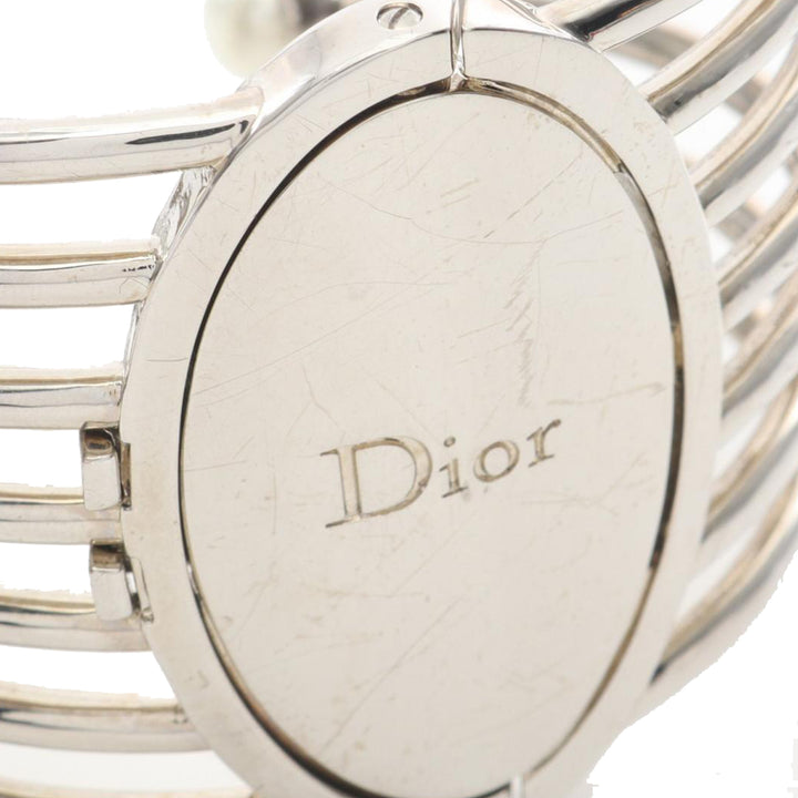 Dior Palladium plaqué Perles fantaisie Diorific Bangle Bracelet