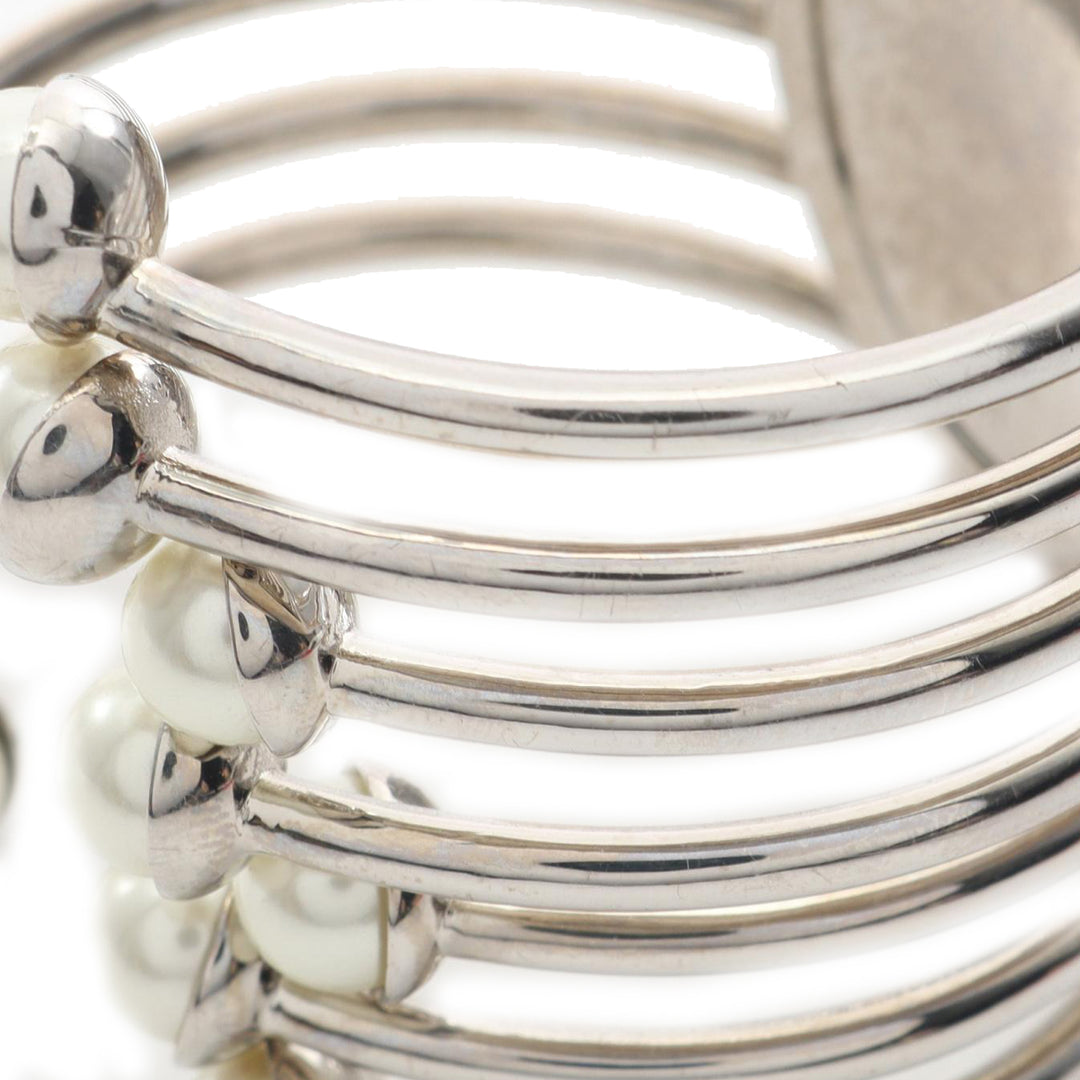 Dior Palladium plaqué Perles fantaisie Diorific Bangle Bracelet