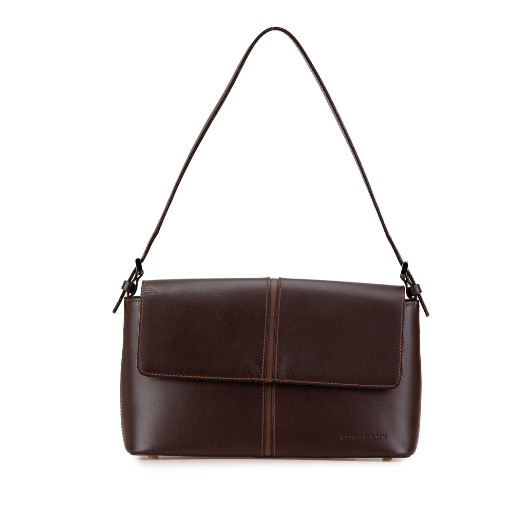 Burberry Leather Shoulder Bag Brown - GABY PARIS