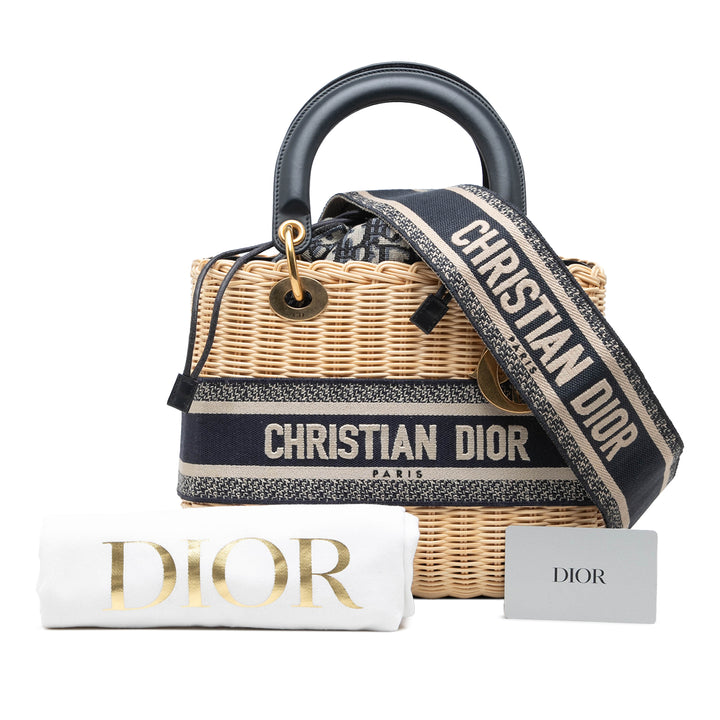 Lady Dior Moyen Osier Marron