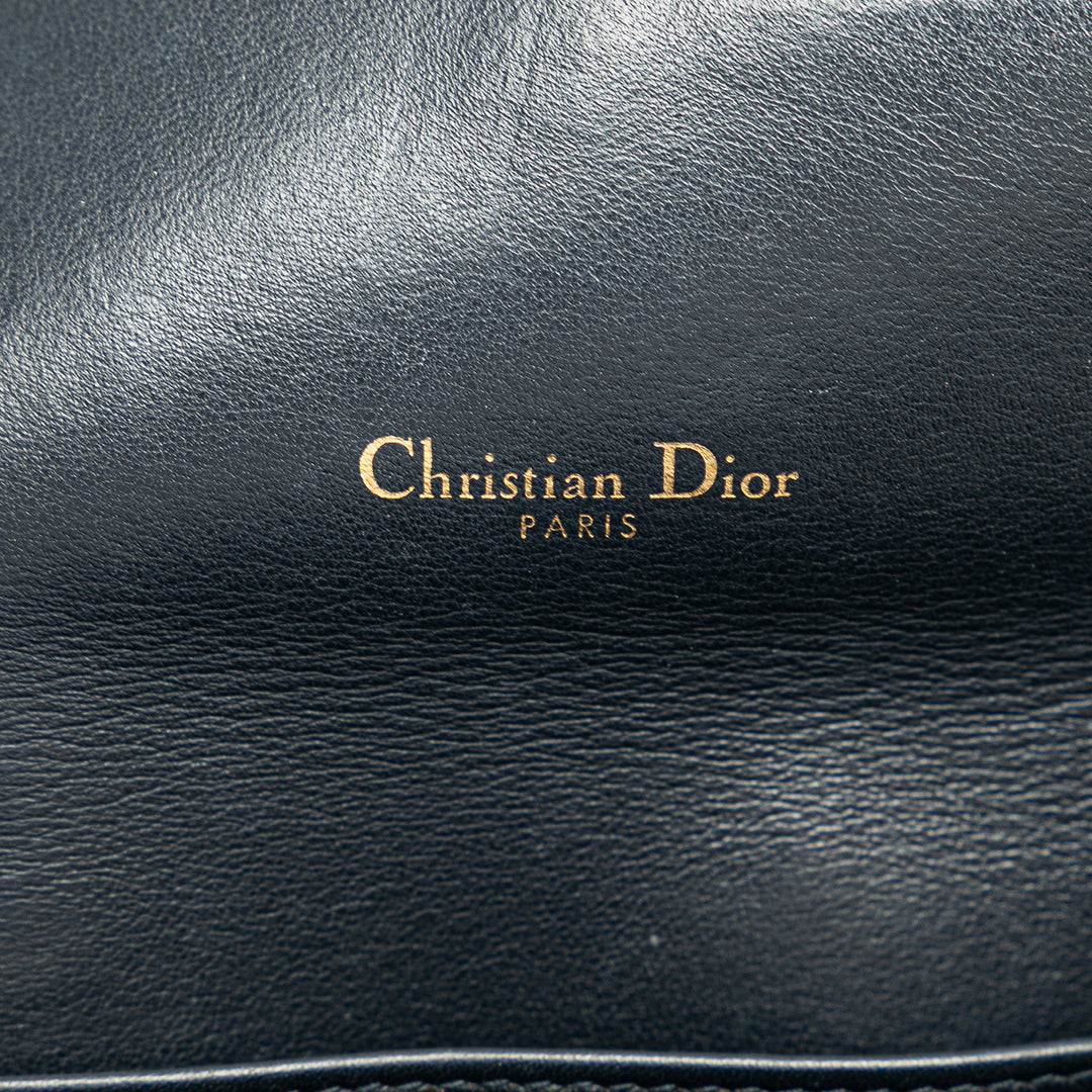 Dior Oblique Saddle Wallet On Chain Blue - GABY PARIS