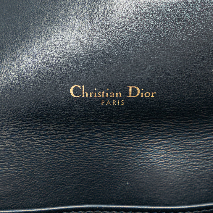 Dior Oblique Saddle Wallet On Chain Blue - GABY PARIS