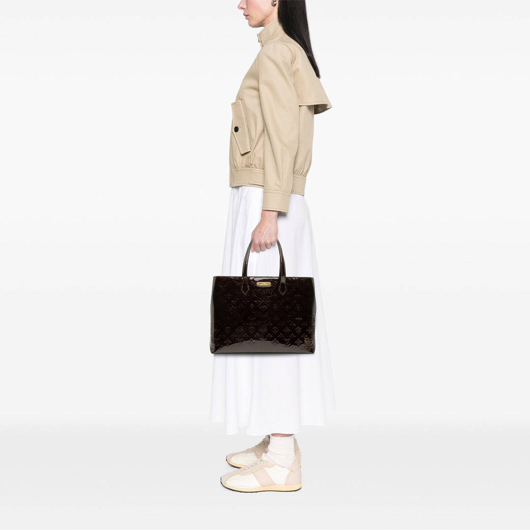 Wilshire MM Cuir verni Monogram Violet