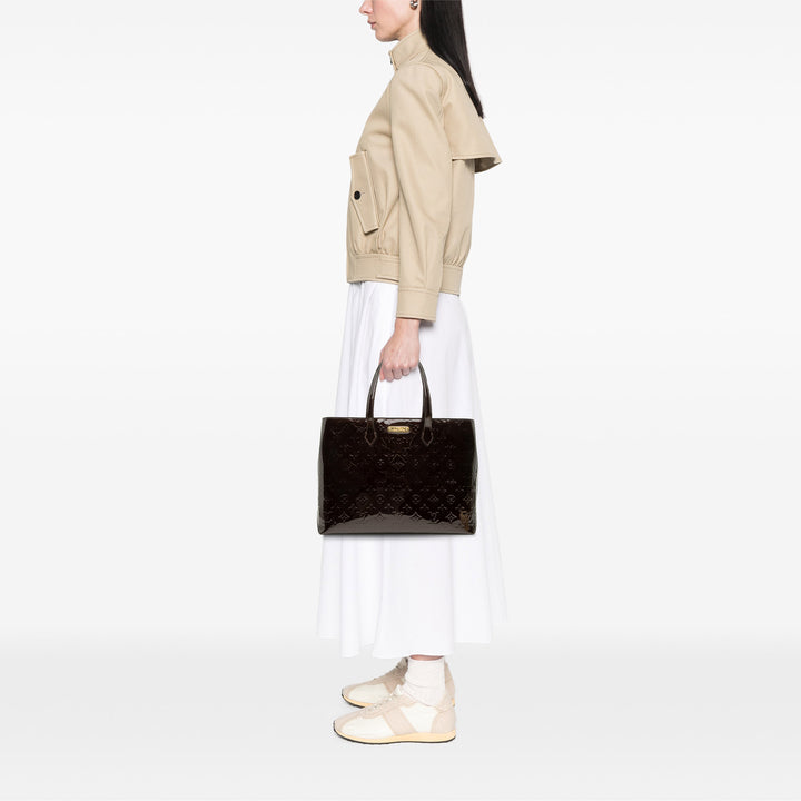 Wilshire MM Cuir verni Monogram Violet