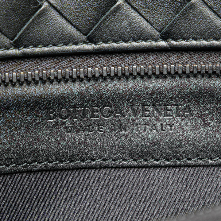 Medium Calfskin Intrecciato Document Case Black - Gaby Paris