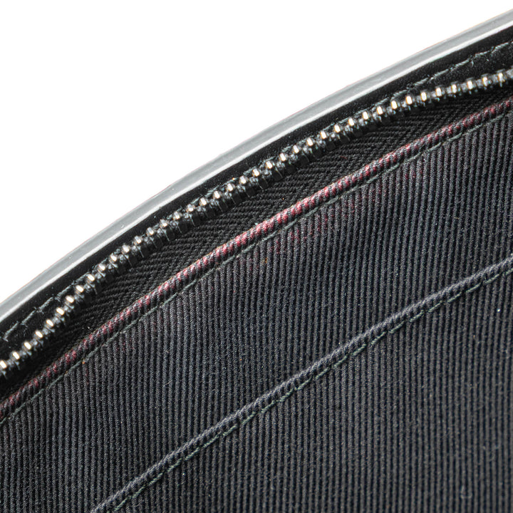 Medium Calfskin Intrecciato Document Case Black - Gaby Paris