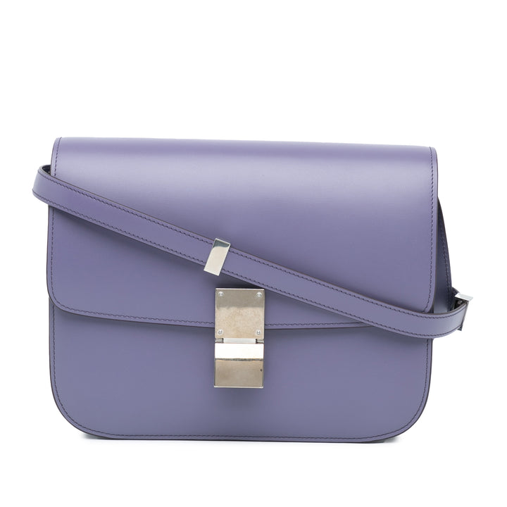 Medium Calfskin Classic Box Purple - Gaby Paris