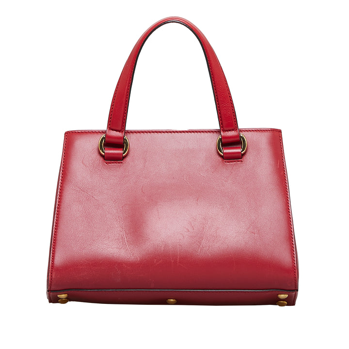 Sylvie Web Top Handle Satchel Red - Gaby Paris