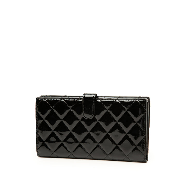 CC Matelassé Brilliant Continental Portefeuille Noir