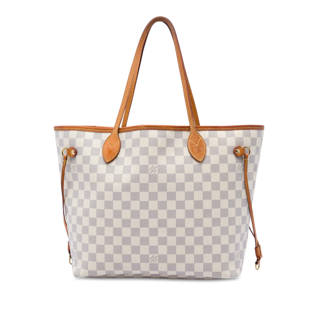 Louis Vuitton Neverfull MM Damier Azur Blanc – vue principale – GABY PARIS