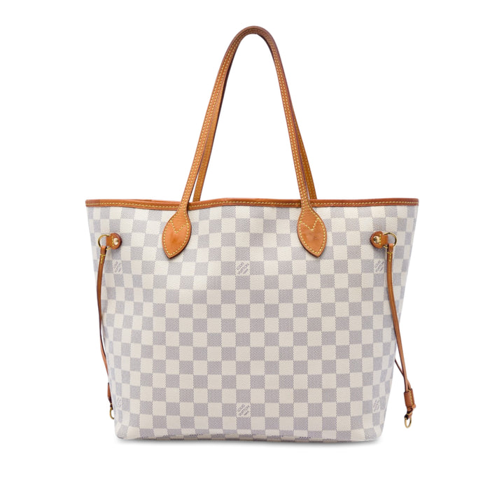 Louis Vuitton Neverfull MM Damier Azur Blanc – vue principale – GABY PARIS