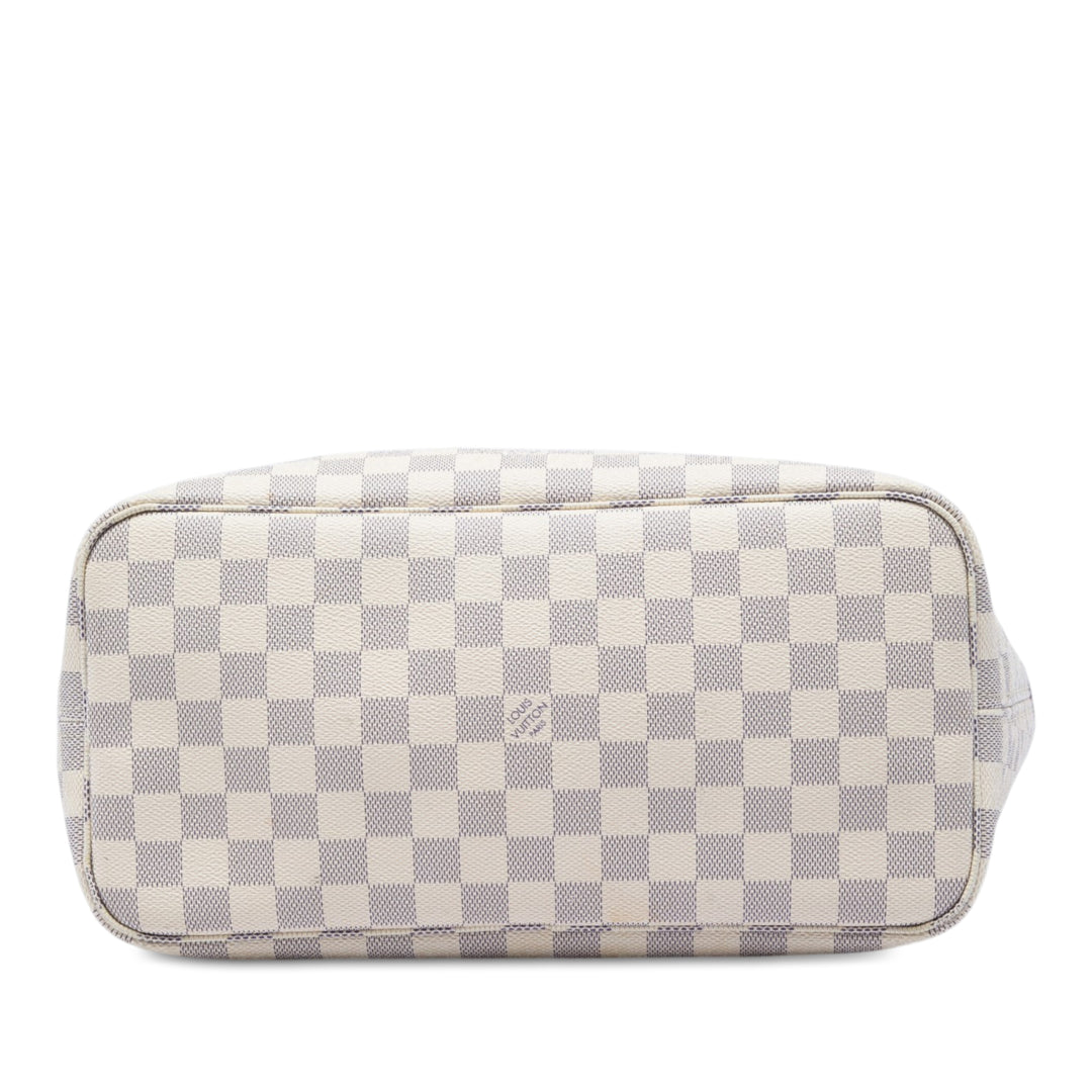 Louis Vuitton Neverfull MM Damier Azur Blanc – vue 3 – GABY PARIS