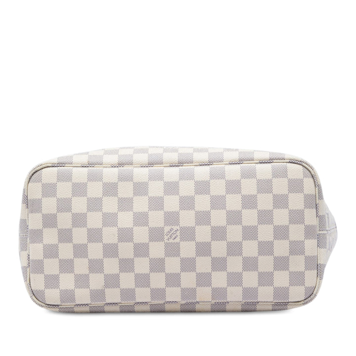 Louis Vuitton Neverfull MM Damier Azur Blanc – vue 3 – GABY PARIS
