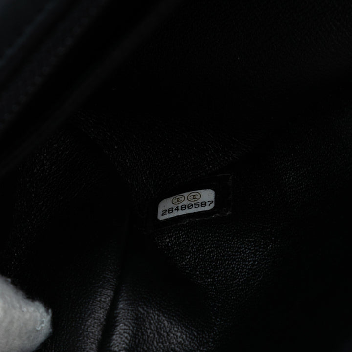 Chanel Mini Rectangular Classic Braided Tweed Simple rabat Noir