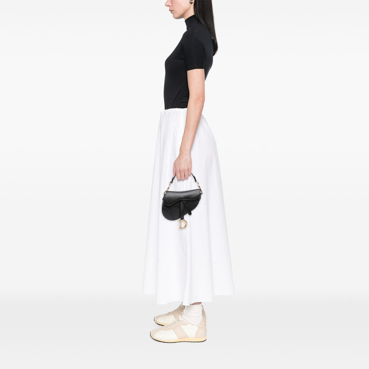 Saddle Sac Mini Cuir de veau lisse Noir