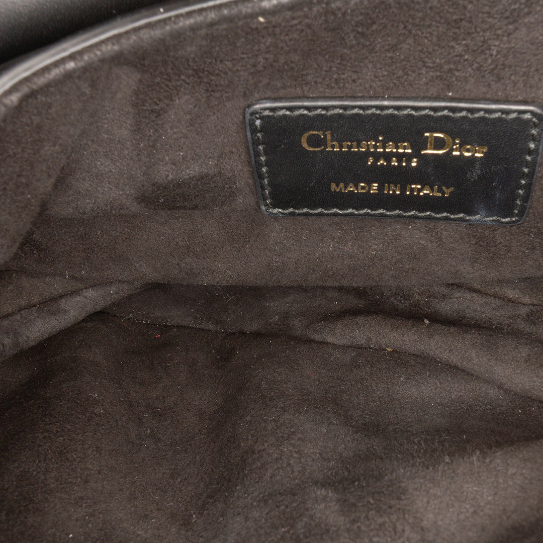 Saddle Sac Mini Cuir de veau lisse Noir
