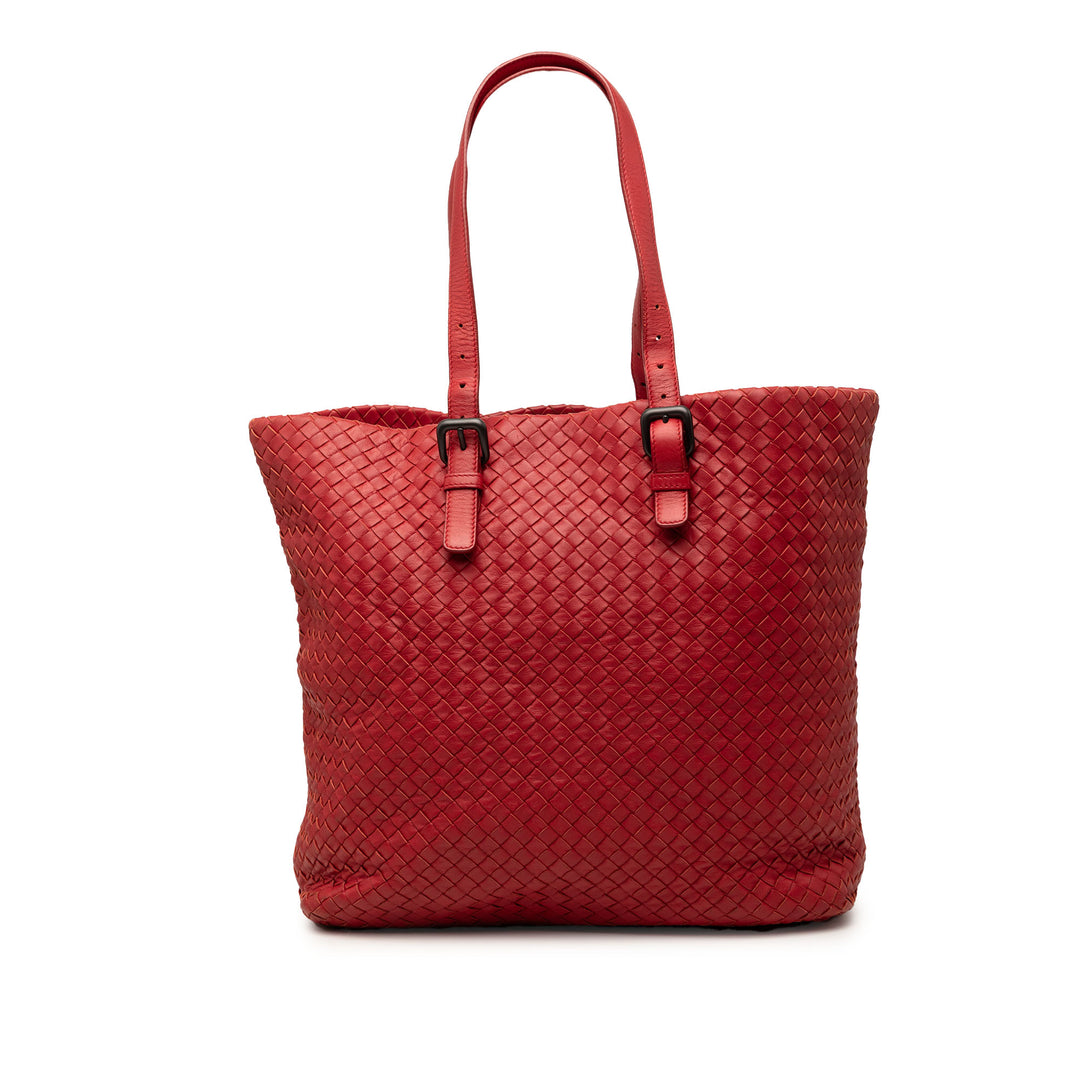 Intrecciato Cabas nappa Rouge