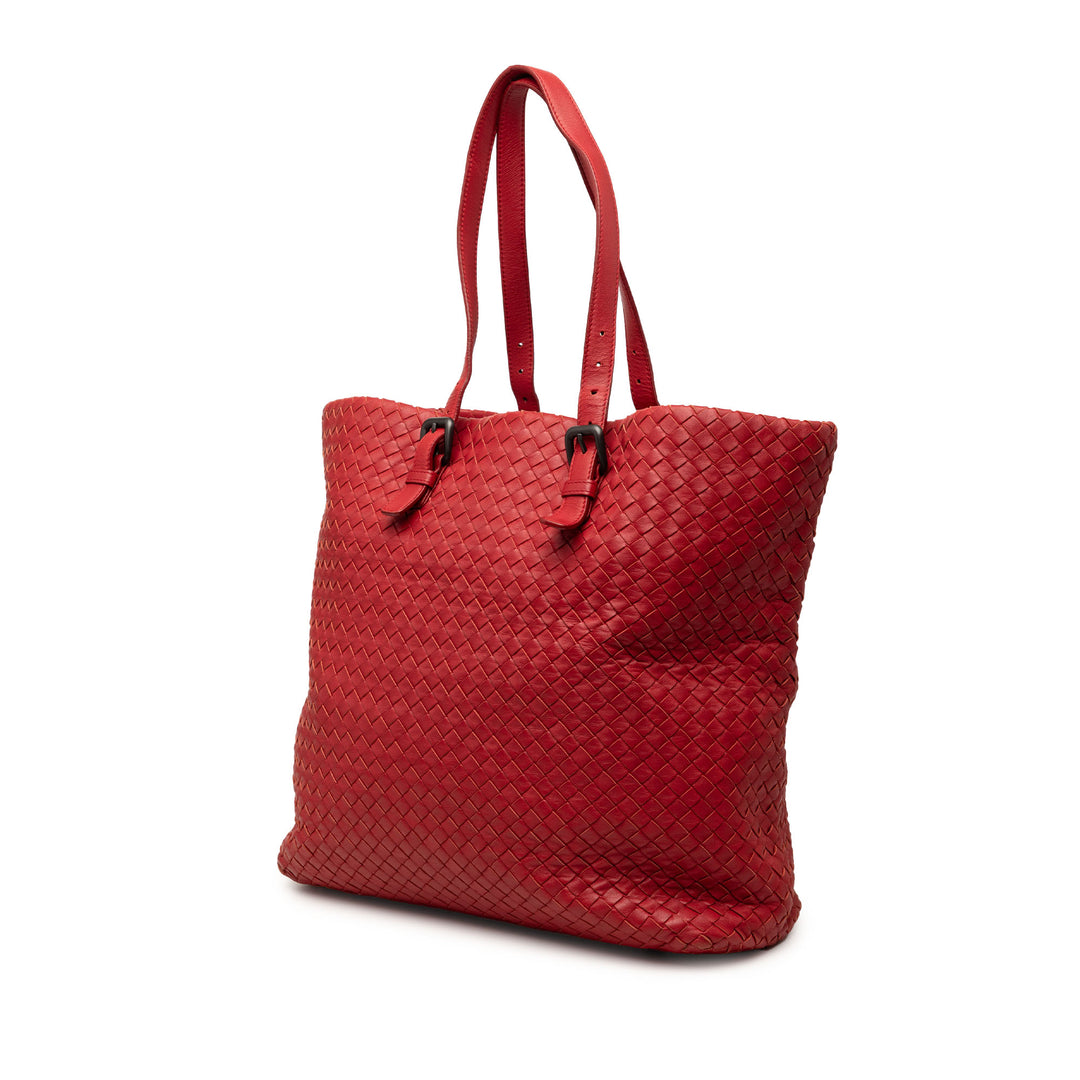 Intrecciato Cabas nappa Rouge