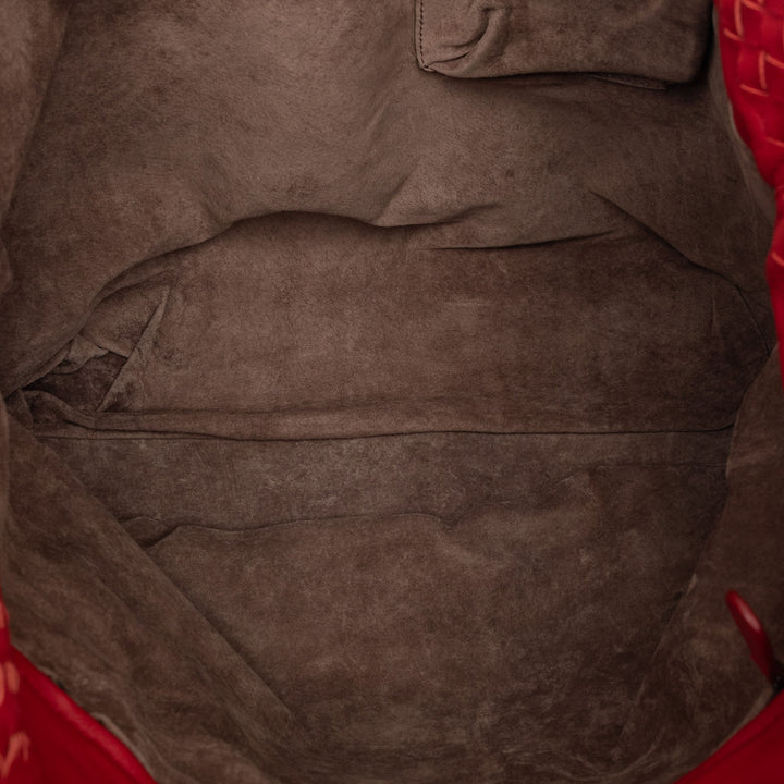 Intrecciato Cabas nappa Rouge