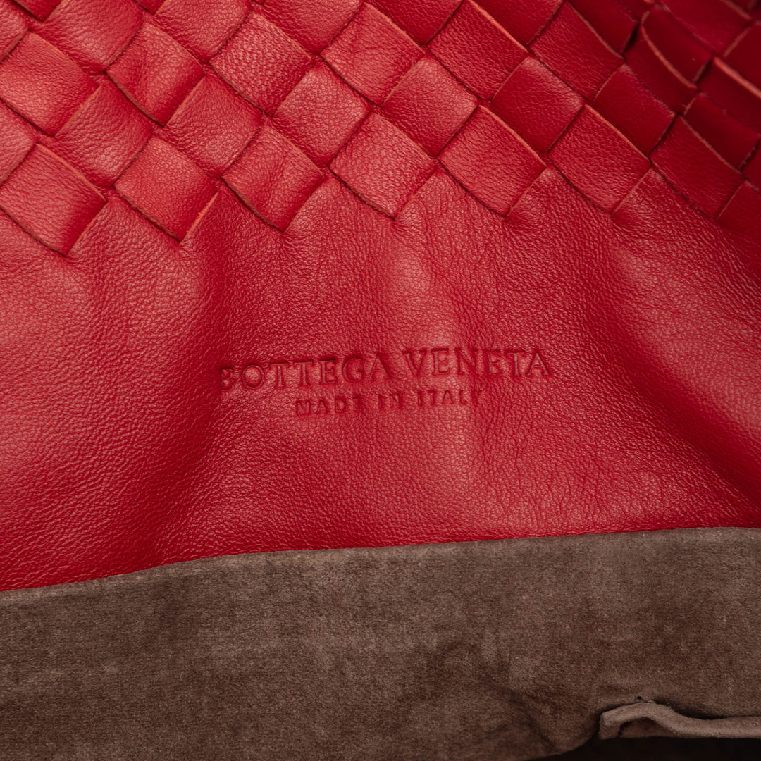 Intrecciato Cabas nappa Rouge