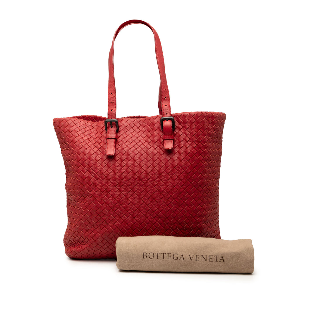 Intrecciato Cabas nappa Rouge