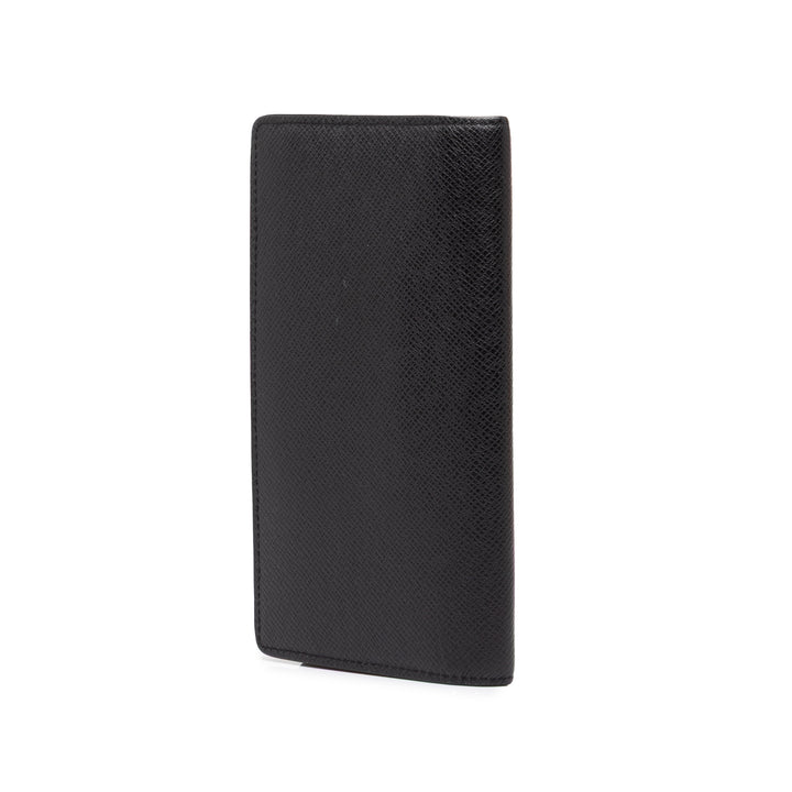 Louis Vuitton Taiga Portefeuille Brazza Deux volets Portefeuille long Noir – vue 2 – GABY PARIS