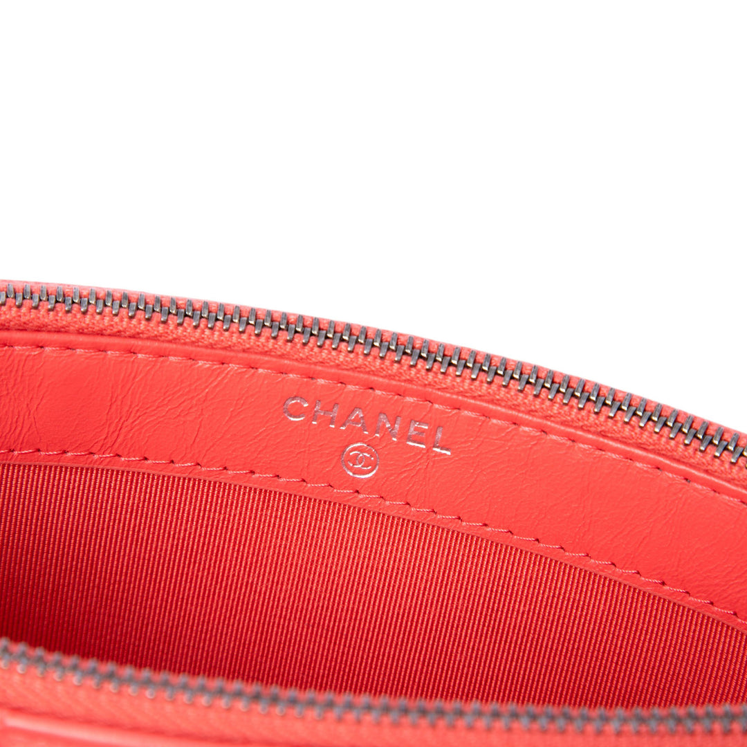 Chanel Pochette Matelassé vieilli Gabrielle Double Zippé avec chaîne Cuir de veau Rose – vue 5 – GABY PARIS