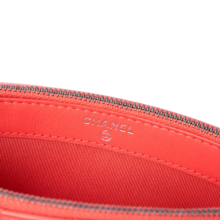 Chanel Pochette Matelassé vieilli Gabrielle Double Zippé avec chaîne Cuir de veau Rose – vue 5 – GABY PARIS