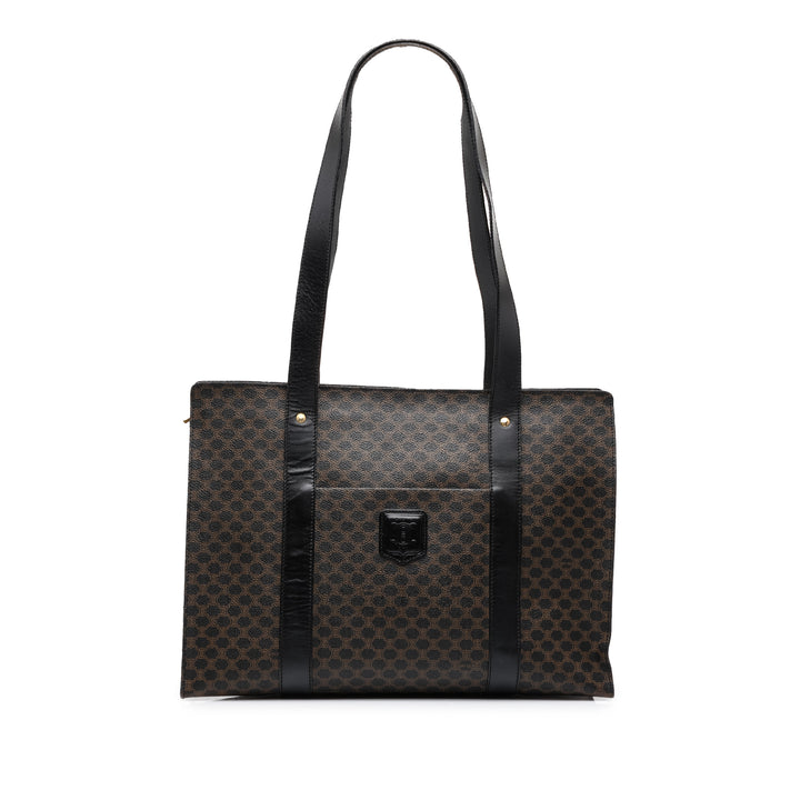 Celine Macadam Cabas Toile enduite Marron
