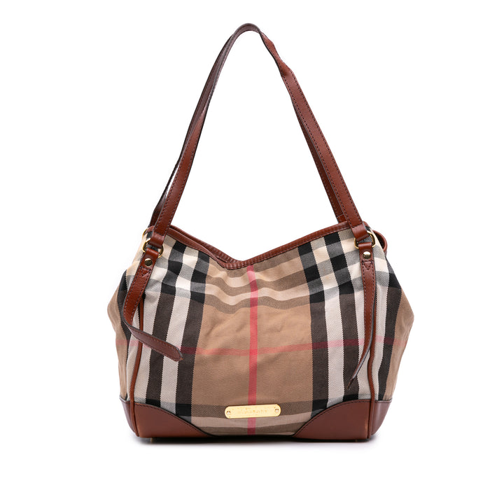 Burberry Small House Check Toile Canterbury Cabas