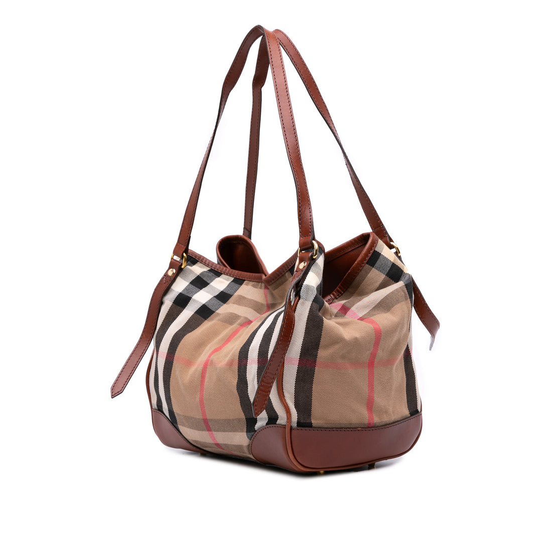 Burberry Small House Check Toile Canterbury Cabas