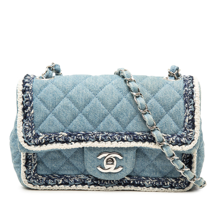 Chanel Mini Rectangular Classic Jean Braided Simple rabat