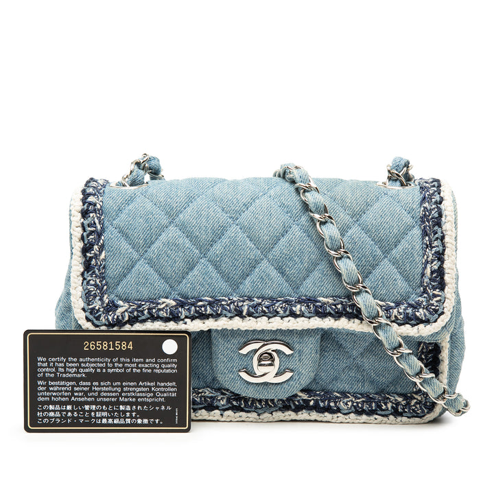 Chanel Mini Rectangular Classic Jean Braided Simple rabat