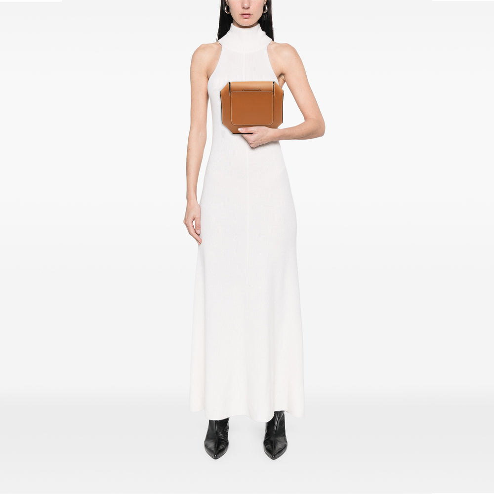 Epsom Octogone Clutch Brown - Gaby Paris