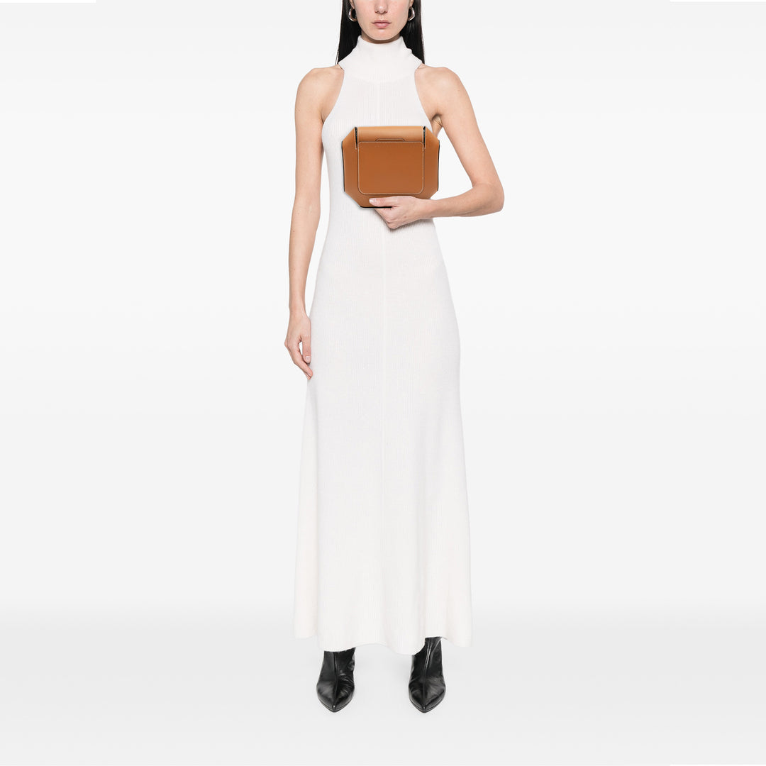 Epsom Octogone Clutch Brown - Gaby Paris