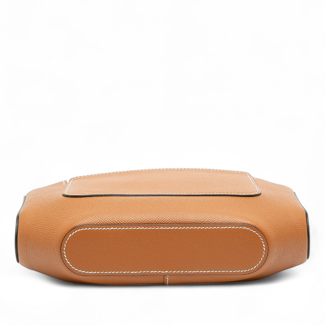 Epsom Octogone Clutch Brown - Gaby Paris