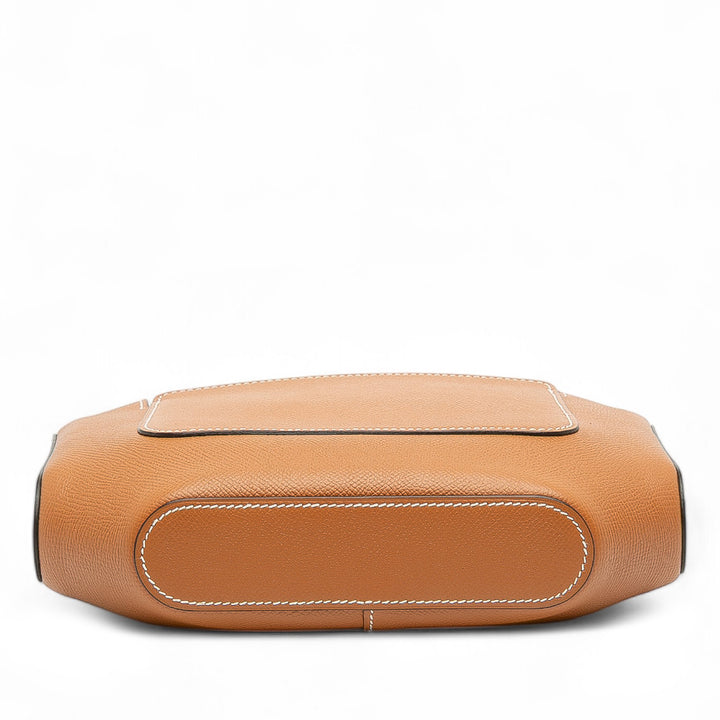 Epsom Octogone Clutch Brown - Gaby Paris