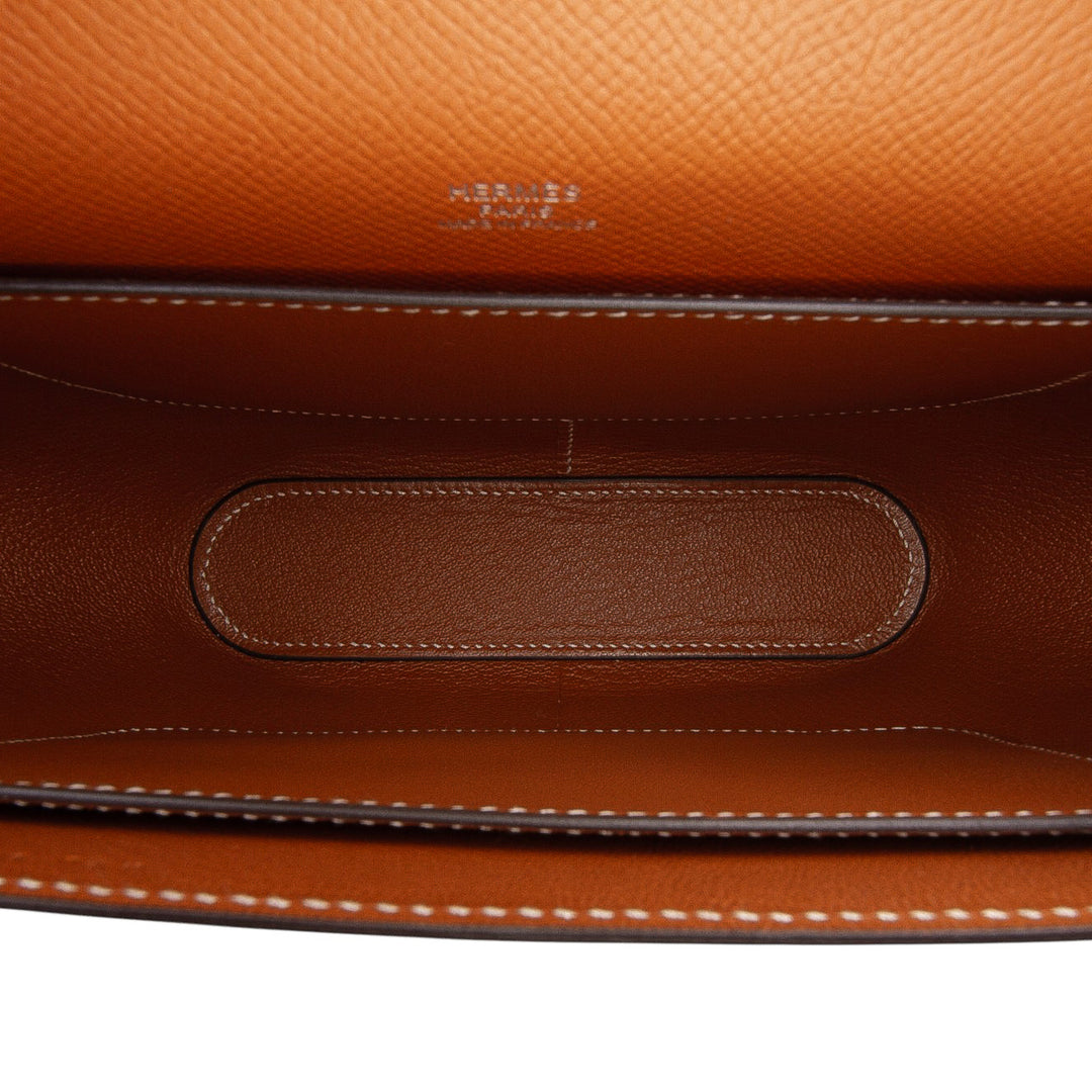 Epsom Octogone Clutch Brown - Gaby Paris