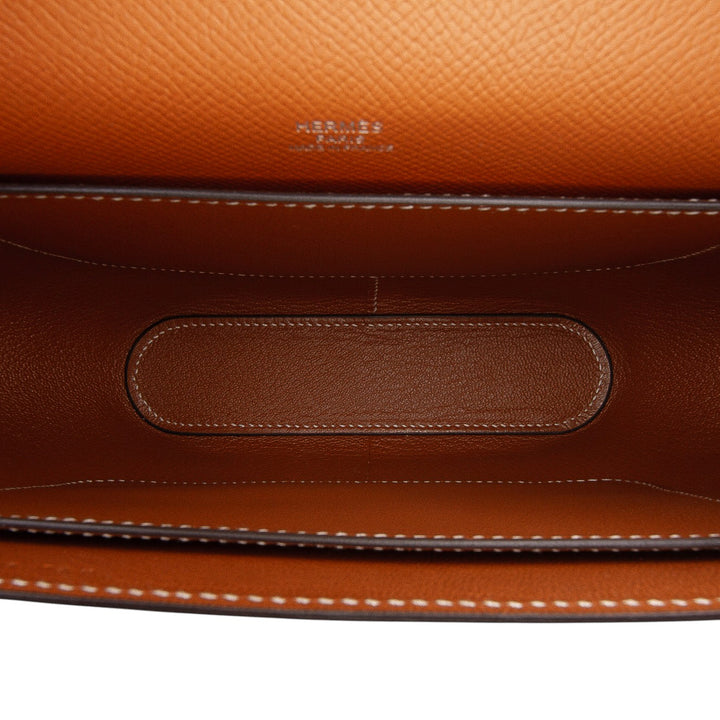 Epsom Octogone Clutch Brown - Gaby Paris