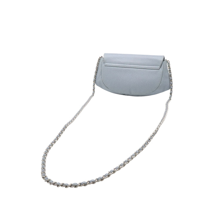 Chanel CC Caviar Half Moon Wallet on Chain