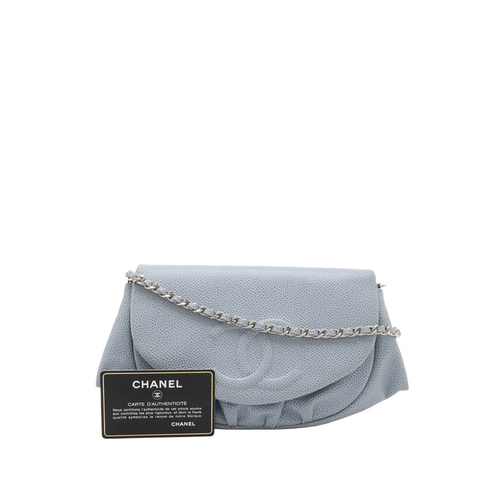 Chanel CC Caviar Half Moon Wallet on Chain