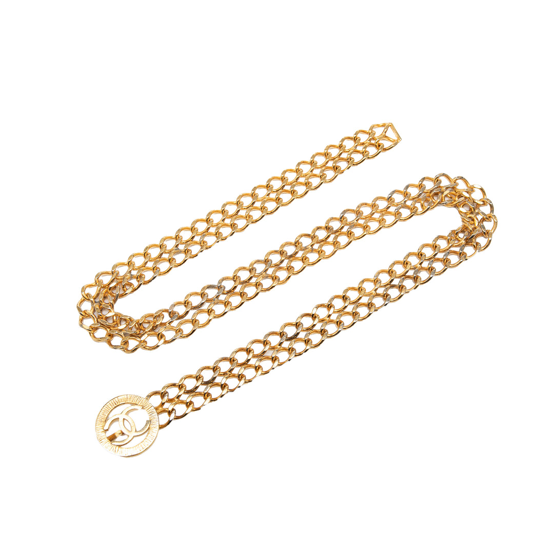 Chanel CC plaqué Double Chain Belt