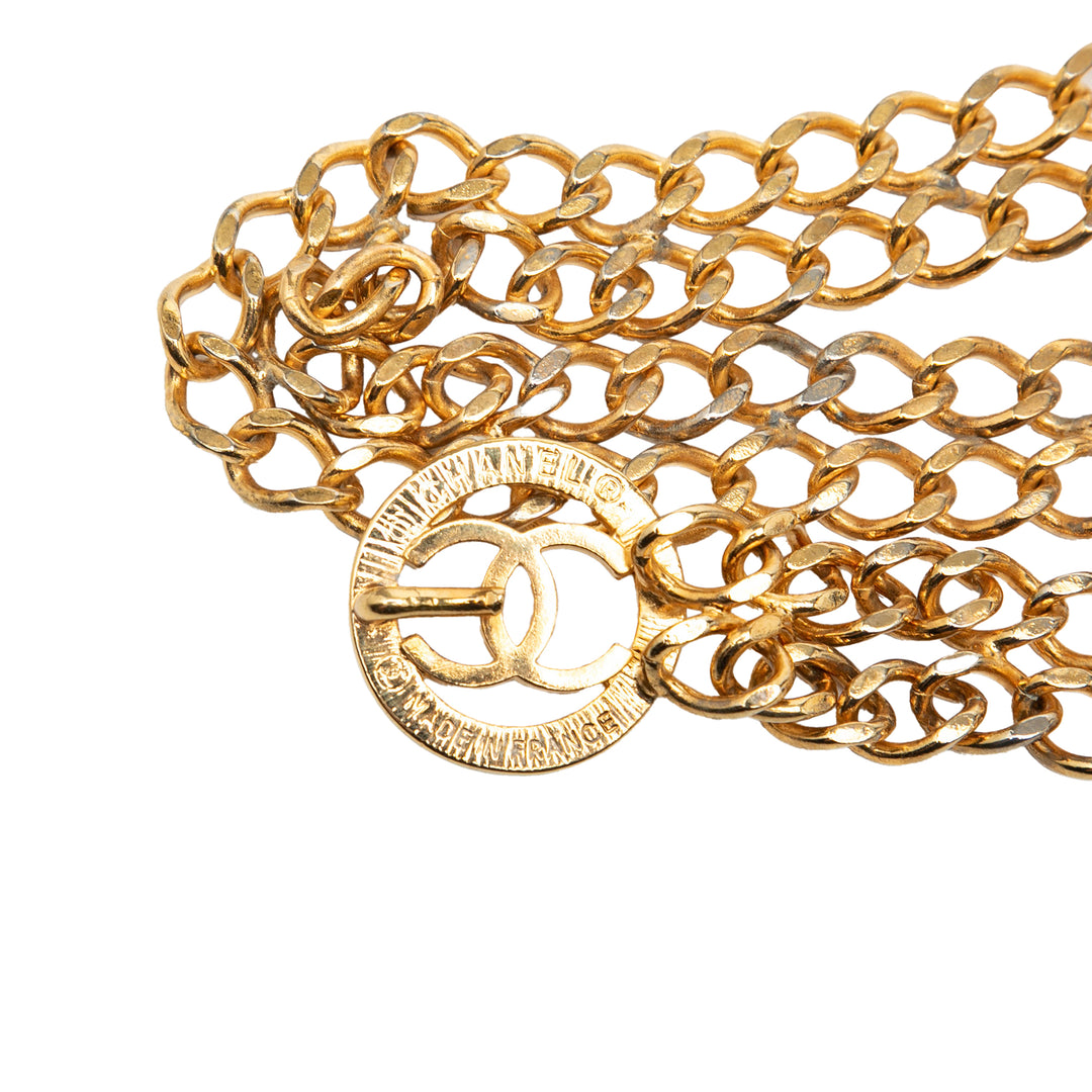 Chanel CC plaqué Double Chain Belt