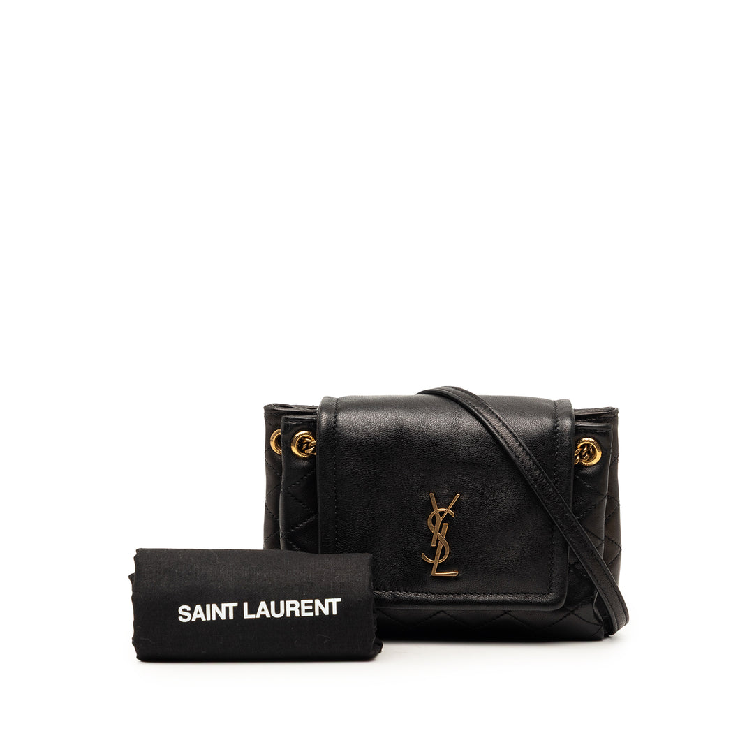 Saint Laurent Mini Matelassé Cuir d’agneau Monogram Nolita Sac