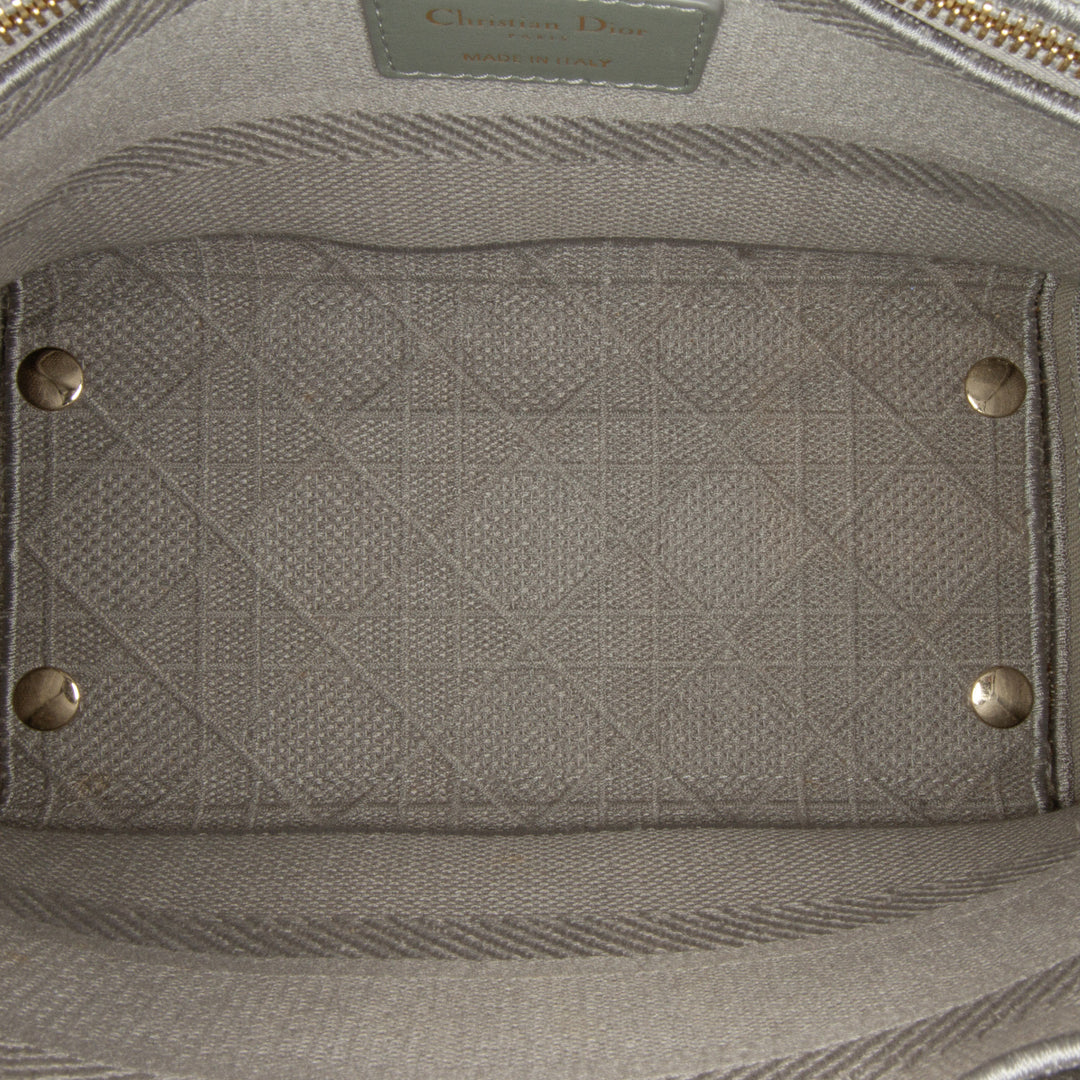 Medium Canvas Cannage Lady D Lite Gray - Gaby Paris