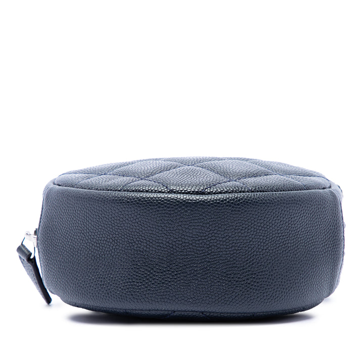 Chanel CC Matelassé Caviar Rond Sac porté croisé