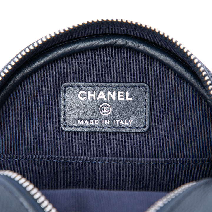 Chanel CC Matelassé Caviar Rond Sac porté croisé