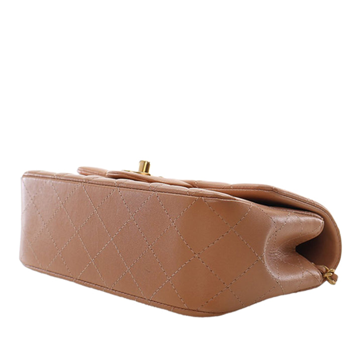 Chanel Mini Rectangular Classic Cuir d’agneau anse supérieure à rabat