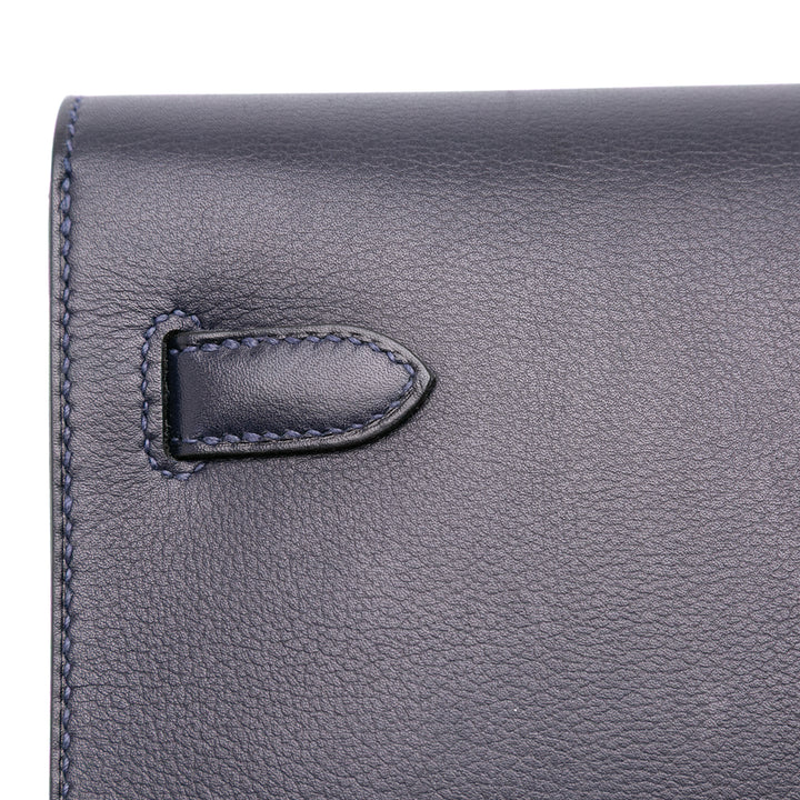 Hermès Evergrain Kelly Depeches Pochette 25 Bleu – GABY PARIS Authentique