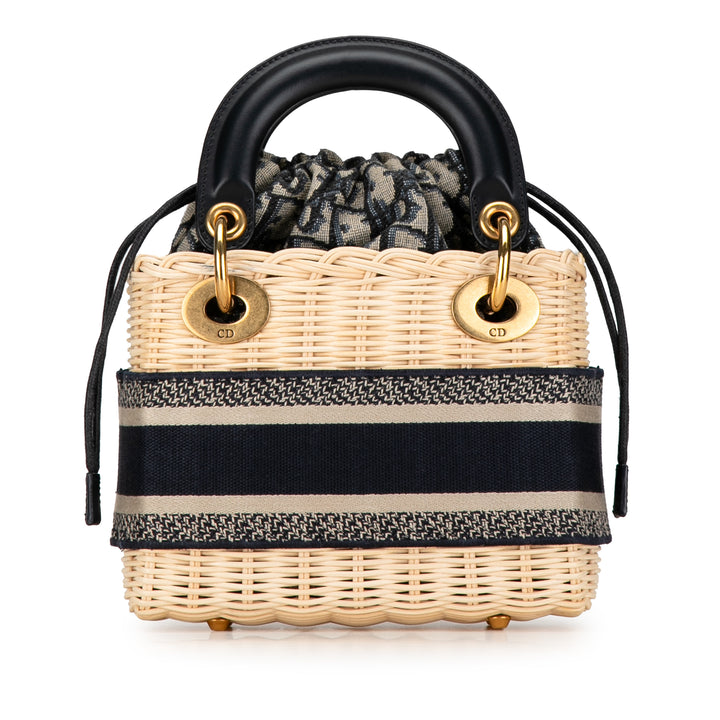 Mini Oblique Wicker Lady Dior Brown - Gaby Paris